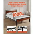 thumbnail image 2 of VEVOR Queen Size Metal Platform Bed Frame with Headboard & Under-Bed Storage 14 Inch, 2 of 9