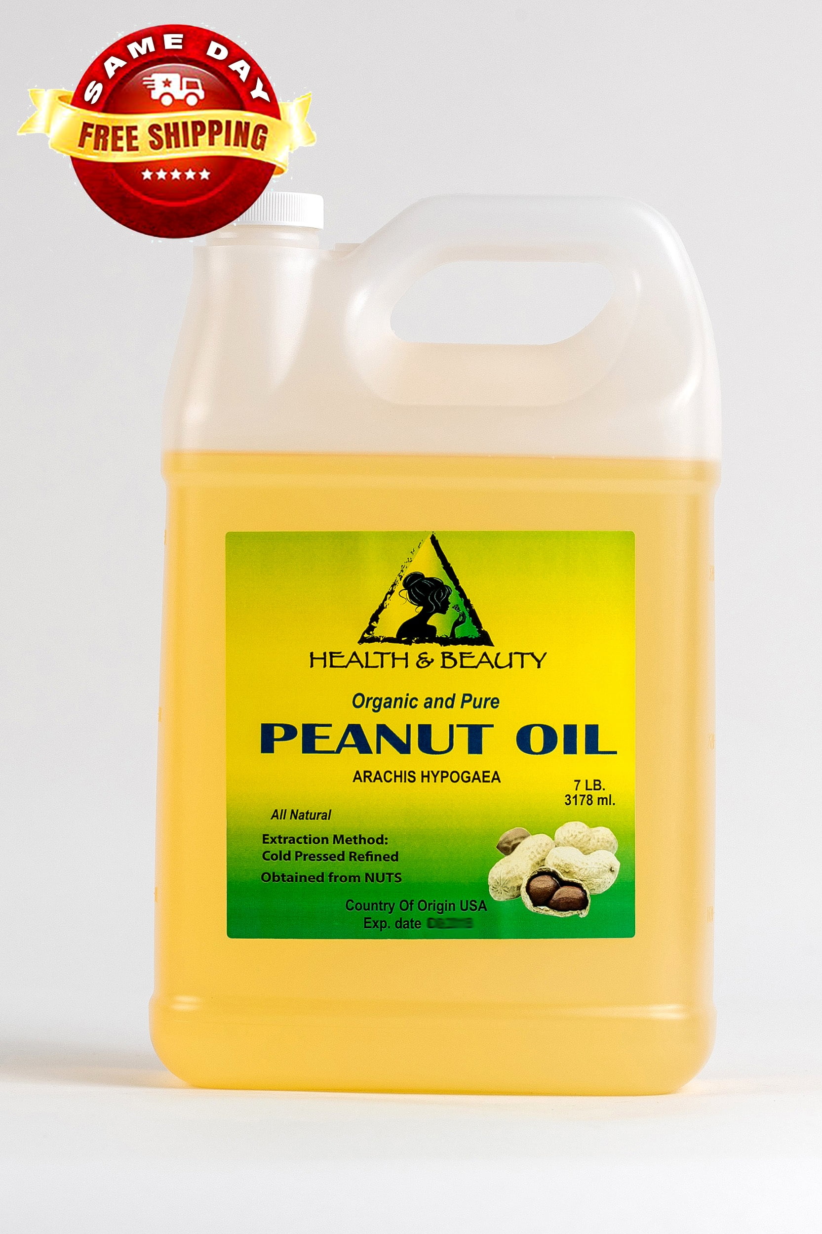 PEANUT OIL REFINED ORGANIC CARRIER COLD PRESSED 100 PURE 7 LB