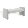 thumbnail image 5 of SAFAVIEH Couture Patsy Solid Felt Modern Bench, Light Grey, 5 of 8