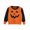 D501/Orange, variant on Afdoent Girls Sweaters Halloween Cute Print Sweater Fall Winter Knitted Top Crewneck Long Sleeve Color Block Pullover for Toddler Kids 3-4 Years