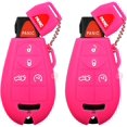 thumbnail image 1 of 2x New Key Fob Remote Fobik 5 buttons Silicone Cover Fit/For Chrysler Dodge Jeep, 1 of 2