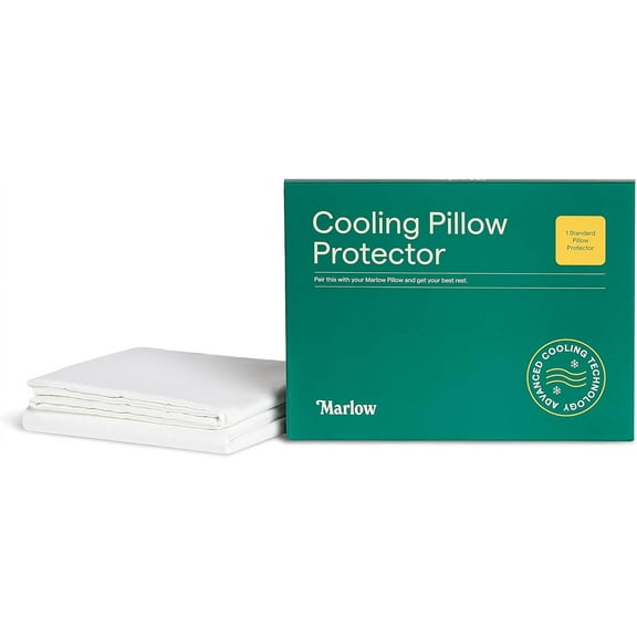 Marlow  Case - Machine Washable - Zipper Pillow Cases - Made with 100% Long-Staple Cotton - Cooling-Infused Pillow Protector - Pillow Protector King Size