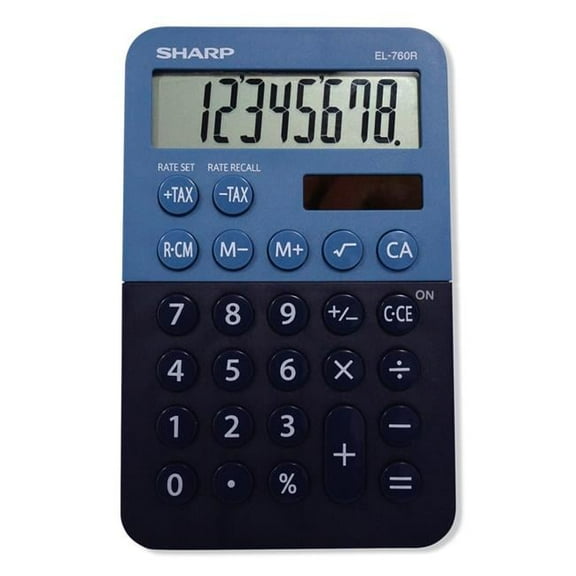 Sharp Electronics SHR Handheld Calculator Desktop, Blue