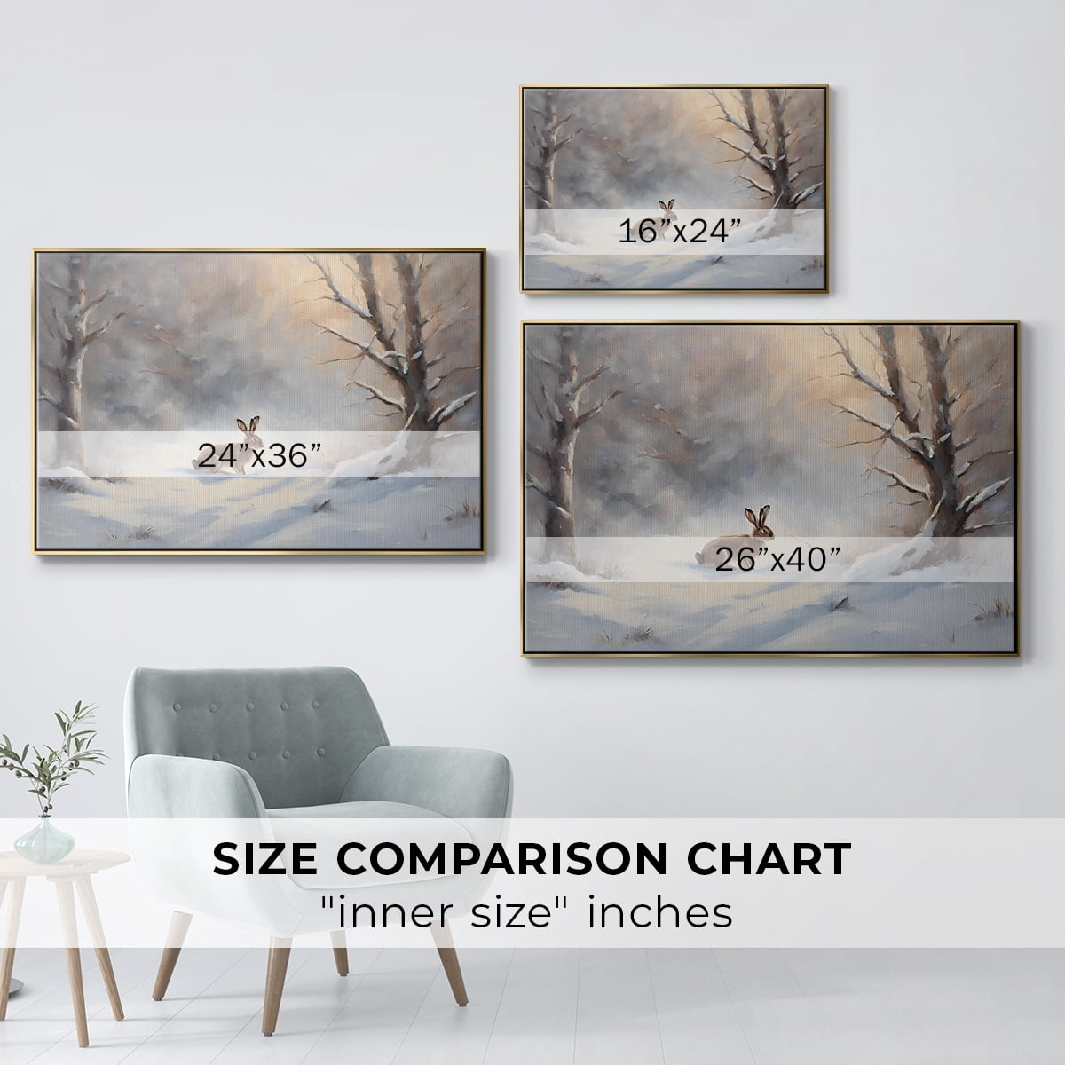 Vintage Landscape-CCVII By Wexford Home Framed in Gold Wood Gallery Wrapped Canvas 25 in. x 37 in.