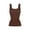 Brown, variant on ANYFIT WEAR Women's Square Neck Tummy Control Shapewear Ribbed Tank Tops Compression Camisole Slimming Body Shaper