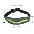 thumbnail image 2 of Unique Bargains 1 Pc Single Pocket Running Waist Pack for Hiking Gym Polyester Gray, Green, 2 of 4