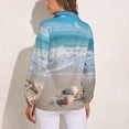thumbnail image 2 of Starfish Beach Long Sleeve Blouse Woman Streetwear Casual Shirts Summer Oversize Woman Streetwear Clothing Birthday Present, 2 of 7