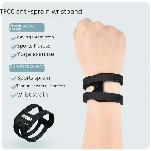 Muñequera deportiva para mujer, equipo de protección para yoga, fitness, para hombre, TFCC, esguince de tendón, vaina de bádminton, soporte auxiliar profesional para muñeca