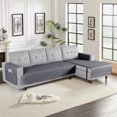 thumbnail image 6 of TAOCOCO L Shaped Couch Cover Sectional Sofa Cover Anti-Slip Pet Couch Cover with Chaise Lounge for Right Sectional Sofa L Shape Couch Slipcover, Large; Dark Gray, 6 of 7