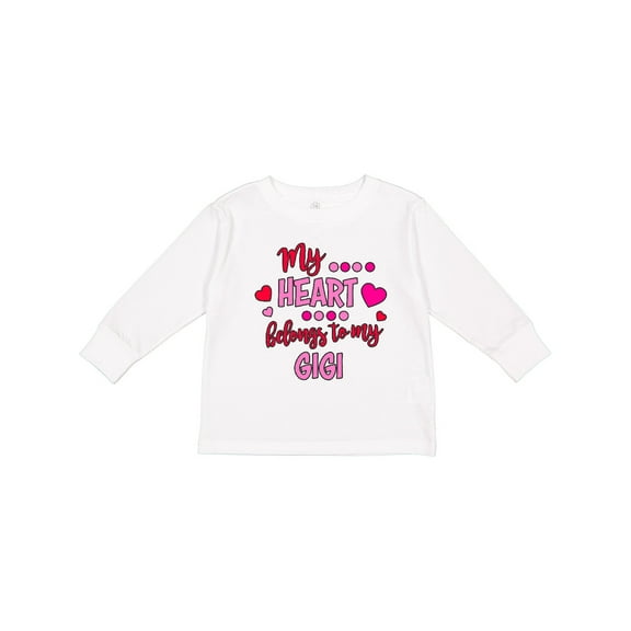 Inktastic My Heart Belongs to my Gigi Boys or Girls Long Sleeve Toddler T-Shirt
