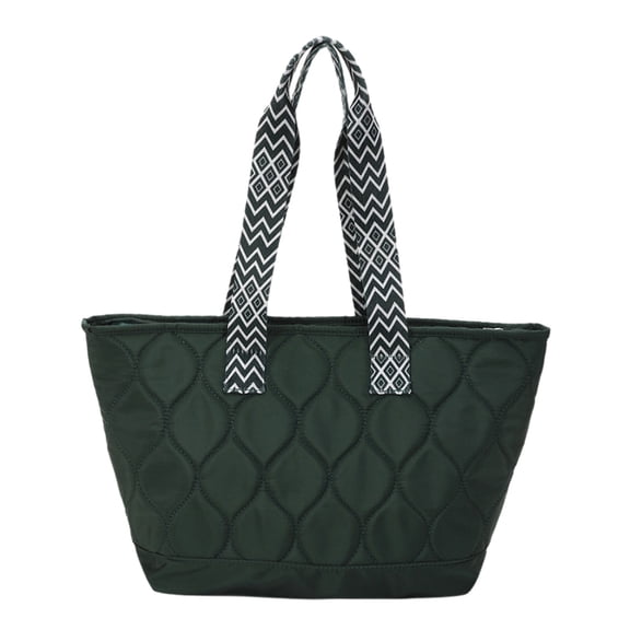 JVBTVB Women's Cotton Padded Tote Bag Large Capacity Work Shoulder Handbag Quilted Purse Fits 15 inch Laptop