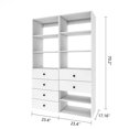 thumbnail image 4 of VivaVista Closet Modules: Wardrobe ClosetDouble Hanging Unit with 2 Levels of Rods.Closet Tower with 6 Drawers and 5 Shelves., 4 of 9