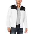 thumbnail image 2 of INC Chaqueta acolchada de piel sintética para hombre, gris, grande, 2 of 2