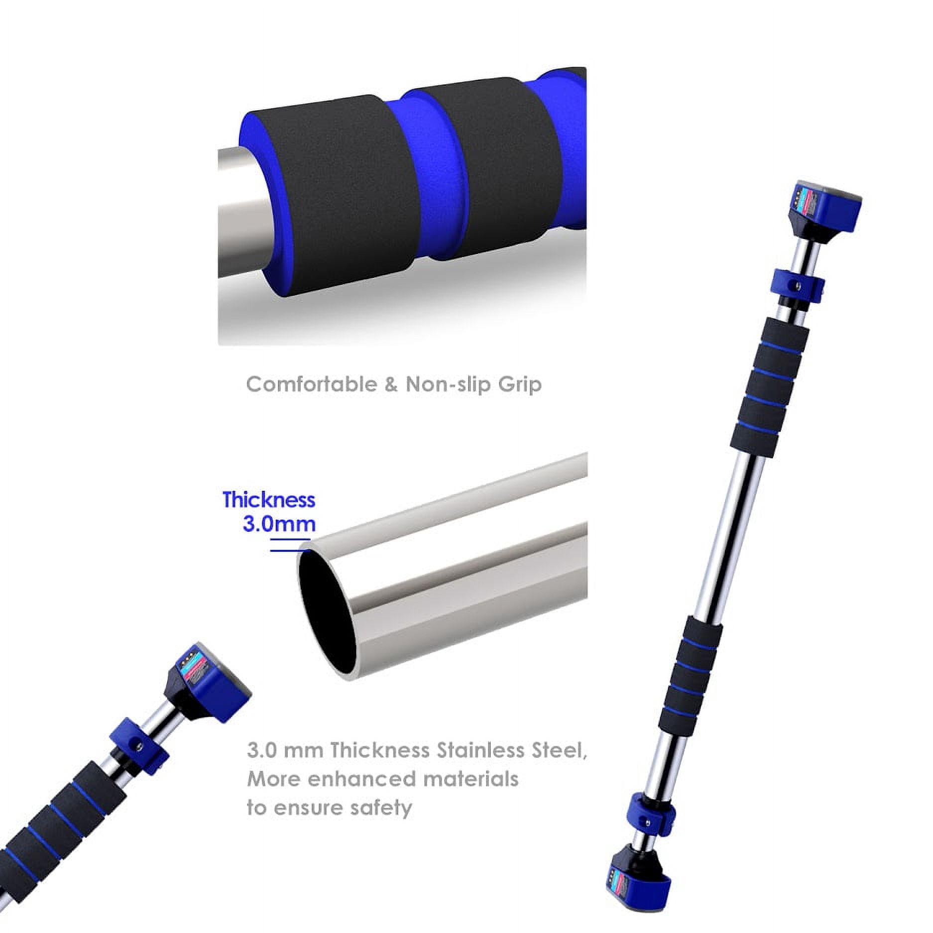 Doeplex Pull Up Bar A with Locking Mechanism, Door Exercise Bar Without Screw Installation - Maximum Load 440LB - Workout Bar with 27.6“ - 35.4'' Adjustable Width