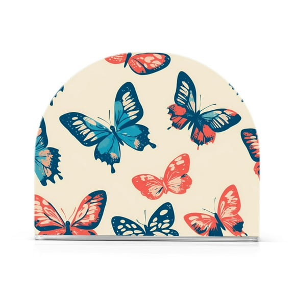 Yayeee Napkin Holder for Table Kitchen Paper Tissue Organization, Green Butterflies
