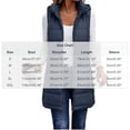 thumbnail image 2 of DISKEBUISS Women's Long Hooded Puffer Vest Sleeveless Quilted Mid-Length Padded Gilet with Pockets for Fall Winter, 2 of 8