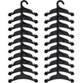 thumbnail image 1 of 20 paquetes de perchas para ropa de mascotas, de plástico negro, flexibles y resistentes, con forma de huella de pata para perros, gatos, mascotas y niños pequeños, perchas pequeñas de 5 x 8,86, 1 of 8