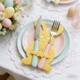 thumbnail image 5 of Honmine 4PCS Easter Cutlery Holders Felt Easter Bunny Tableware Utensil Holder Bag Silverware Pouch Bags for Knife Forks Organizer Home Spring Easter Party Table Decoration, 5 of 6