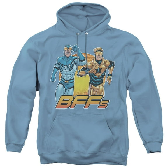 JLA Justice League Booster Beetle Bff Adult Pullover Hoodie Sweatshirt Carolina Blue