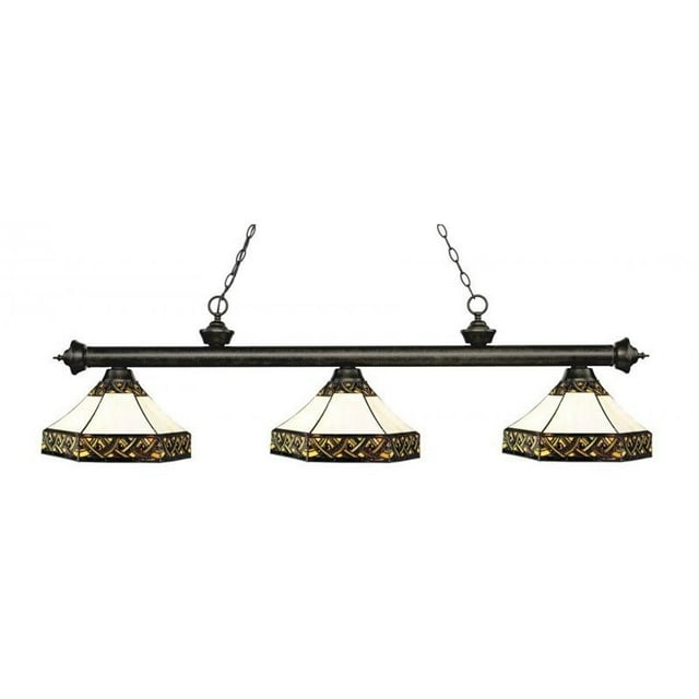 Z-Lite Riviera 3 Light Billiard Light in Golden Bronze