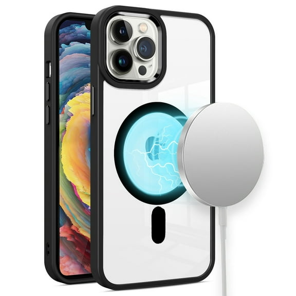 Optical Grade Acrylic Transparent Case with MagSafe for iPhone 15 - Black