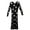 Black Multi, variant on Carolina Herrera Women's Black Multi Fluid Dress with Dots Detail - L