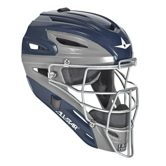 All Star Youth Two-Tone S7 Mvp Catchers Helmet Navy/Grey