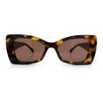 thumbnail image 5 of Womens Bow Tie Shape Beveled Thick Plastic Mod Designer Fashion Sunglasses Tortoise - Brown, 5 of 7