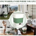thumbnail image 6 of Portable Washing Machine, 1.8 Cu.Ft Large Capacity Foldable Washer with Spin Basket & 150W Motor, Timer Control for Apartment, RV, Camping & Travel – No Laundry Room Needed (White Green), 6 of 6