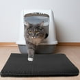 thumbnail image 2 of PETMAKER 30x24-Inch Double-Layer Waterproof Cat Litter Mat (Black), 2 of 9