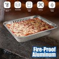 thumbnail image 5 of NOGIS 9x13 Disposable Aluminum Foil Pans 200 Pack Large Baking Pan Trays - Heavy Duty Tin Tray Half Size Chafing Dishes. Food Containers for Roasting, Cooking, Heating or Steam Table, 5 of 7