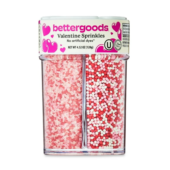 bettergoods 4-Cell Valentine Assorted Color Sprinkles, 4.52 oz