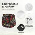 thumbnail image 4 of Bixox Women's Vintage Gaming pattern 2 in 1 Running Shorts - Lightweight Athletic Workout Gym Yoga Shorts Liner with Pockets - Small, 4 of 7