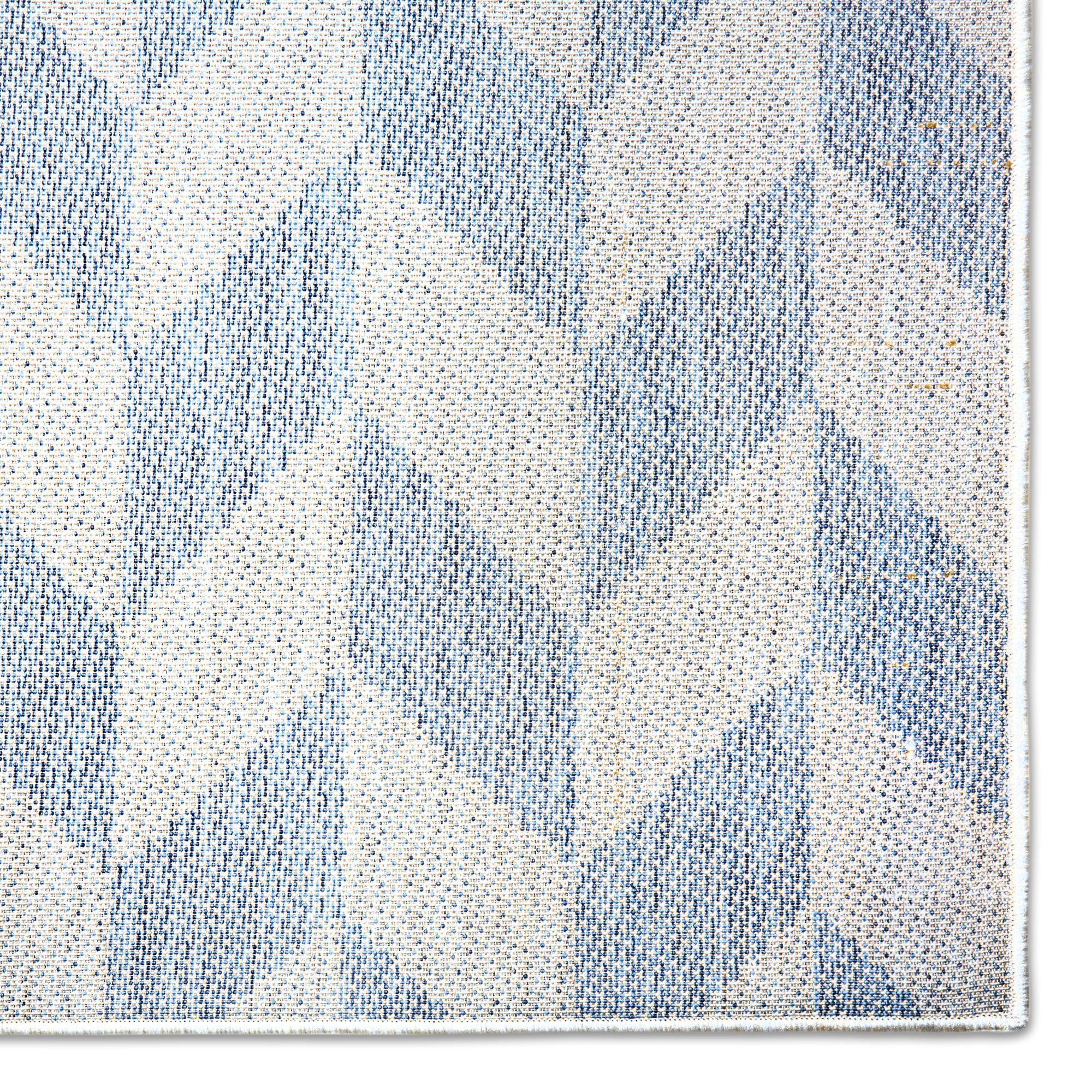 Nicole Miller New York Patio Country Danica Transitional Geometric Indoor/Outdoor Area Rug, Blue/Grey, 3'11"x5'2"