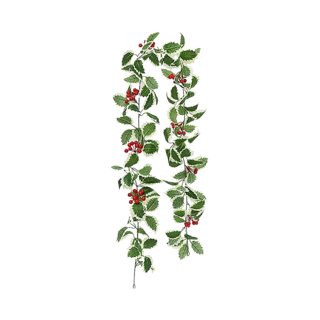 Leodye 1PCS Christmas Layout Simulation Christmas Rrattan Party Festival Decoration Red Berry Soft Rattan-68.8in