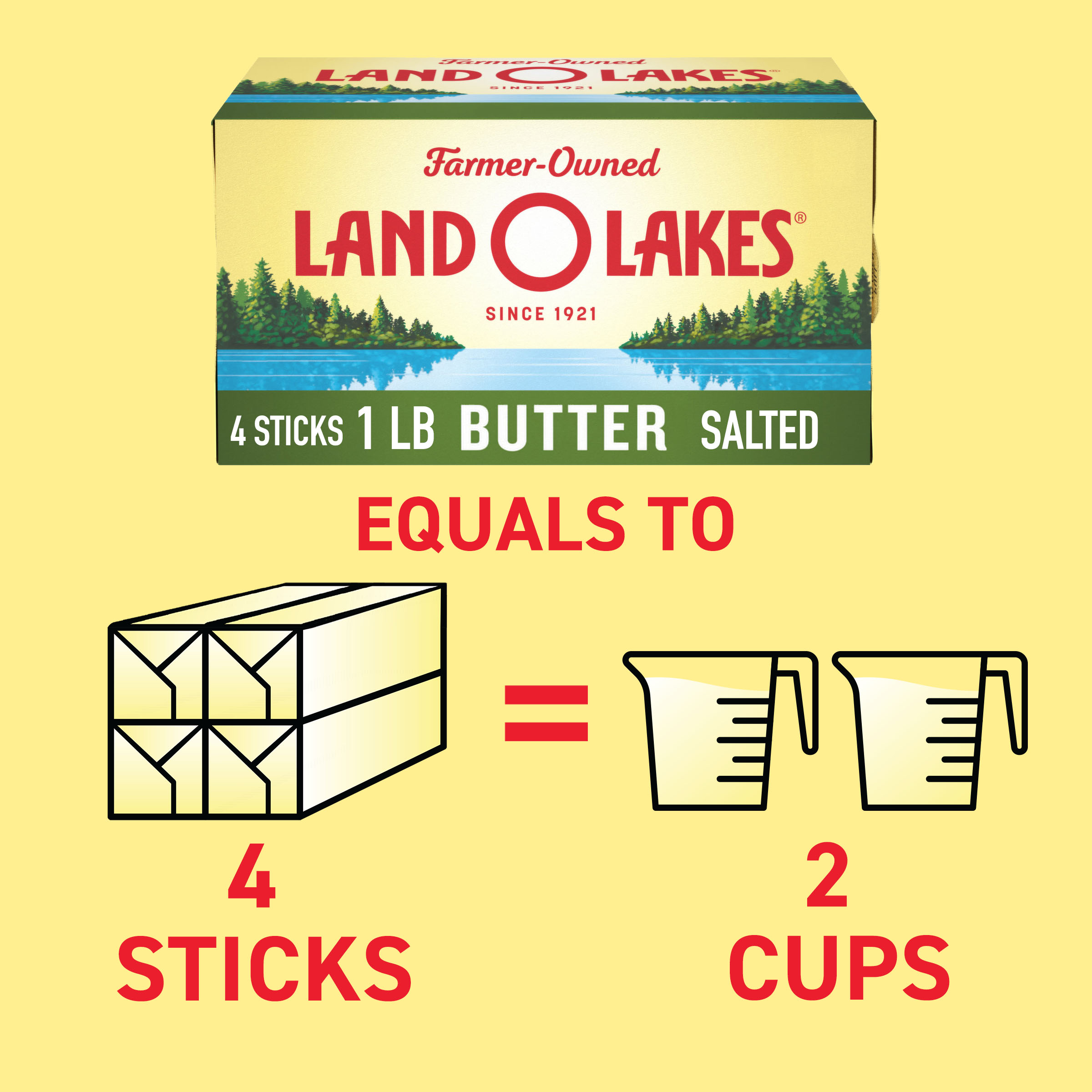 Land O Lakes Salted Stick Butter, 16 oz, 4 Sticks - image 3 of 9
