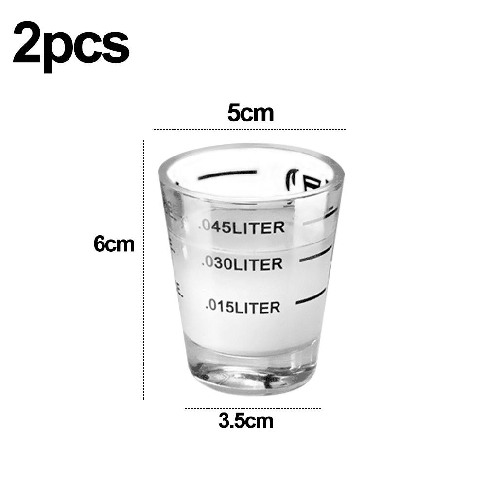 Safe and Versatile Shot Glass Measuring Cups - Perfect for Children and BakingSet of 2 - Red