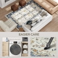 thumbnail image 4 of HOMCOM Machine Washable Area Rug 5x7, Non-Slip Boho Floral Print Floor Carpet for Living Room, Bedroom, Dining Room, Blue, 4 of 9