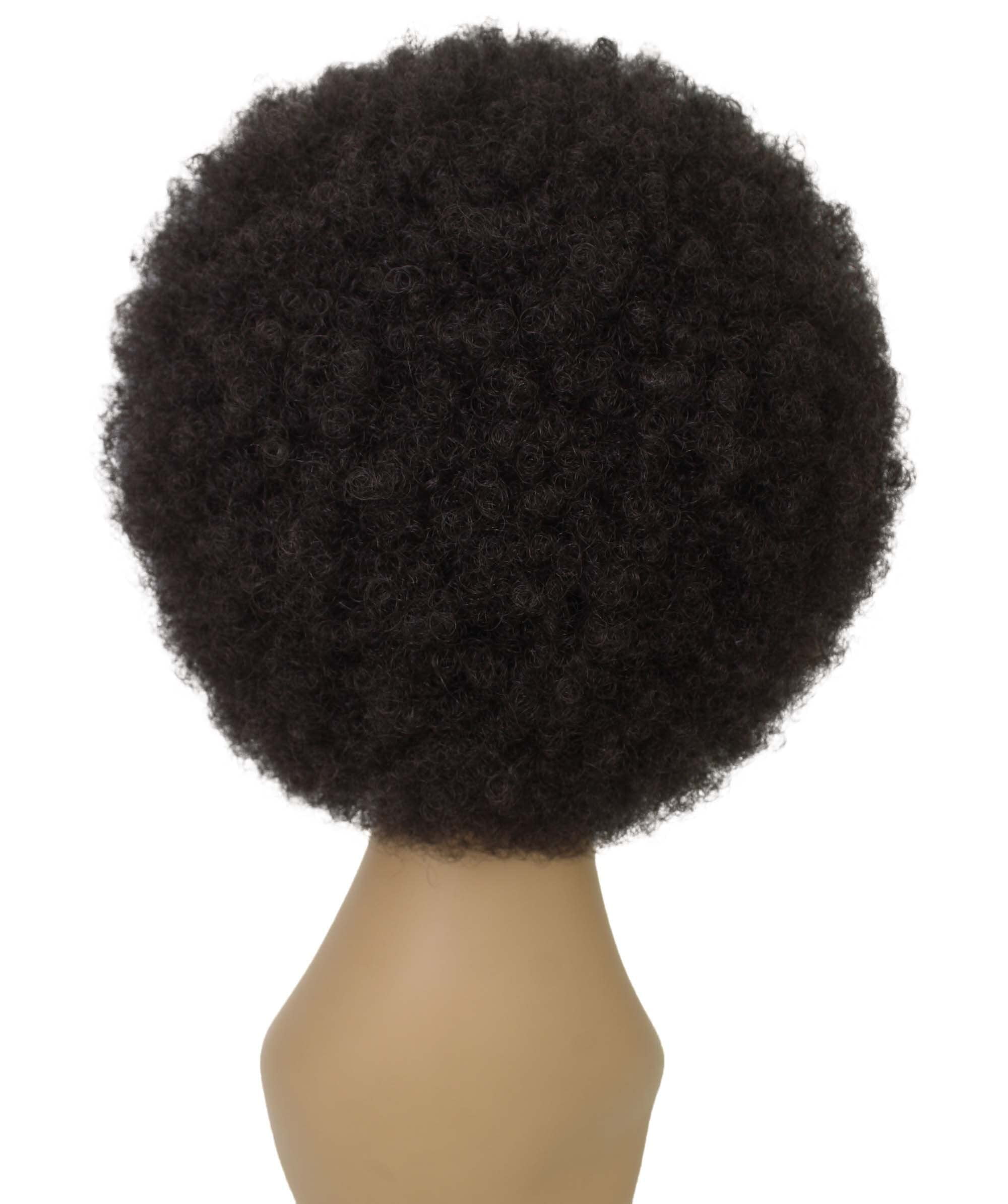 LUXLUXE Audre Curly Layered 13 in Long Half Wig Mix Human Hair and Synthetic Fibers, Dark Brown