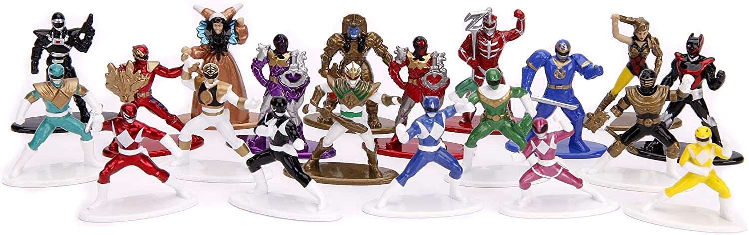 Jada Toys Nano Metalfigs Power Rangers 1.65" Die-Cast Metal Collectible Figures 20-Pack, Toys for Kids and Adults