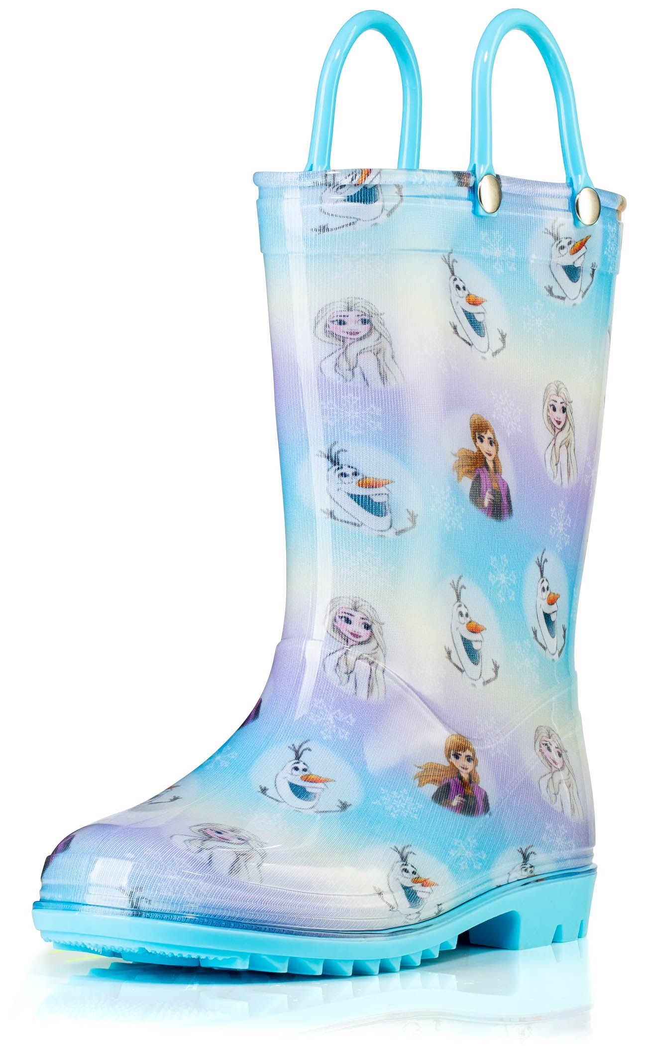 Western Chief Unisex-Child Frozen 2 Licensed Waterproof Rain Boot with Easy Pull on Handles 