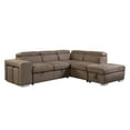 thumbnail image 5 of Kavi Fabric Sleeper Sectional Sofa w/2 Pullout Stools - Brown, 5 of 7