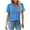 Blue-04, variant on Mittory Women's Dressy Casual Tops Business Work Blouses Shirts Short Sleeve V Neck Tshirt