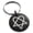 Black, variant on Stainless Steel Heartagram Engraved Small Medallion Circle Charm Keychain Keyring