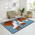 thumbnail image 4 of FREEAM Soft Rug Large Area Rugs, Valentines Day Foxes Lovers Comfortable Indoor Carpet, Baby Play Mat for Living Room Bedroom Nursery Home Decor Floor Mat 63x48inch, 4 of 6