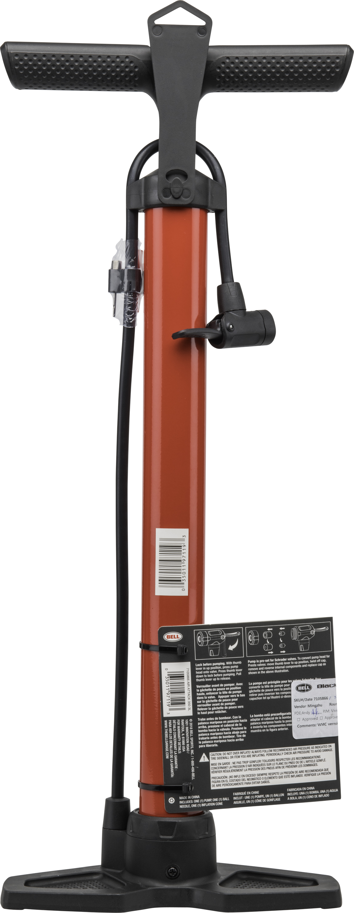 Bell Sports Air Attack 350 High-Volume Bicycle Floor Pump photo 5