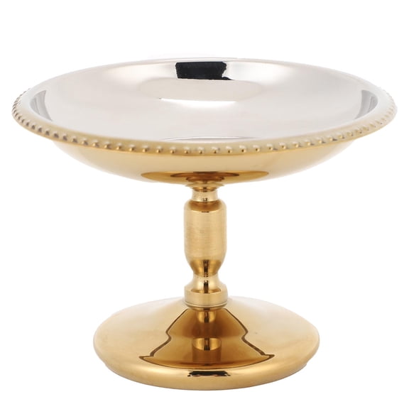 BIMZUC Stainless Steel Gold Dessert Bowl Metal Ice Cream Cup Footed Serving Dish Dot Edge 10 cm / 3.94 inches