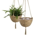 thumbnail image 1 of Maceta colgante multiusos, juego de 2, material de yute y algas marinas naturales para una decoración interior y exterior resistente y flexible, 1 of 5