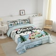 thumbnail image 3 of Erosebridal Cartoon Car Bedding King Comforter Set,Happy Camping Comforter Sets King Size,Lodge Cabin Duvet Insert,Breathable Boys Bedroom Decor,Reversible,3pcs, 3 of 8