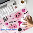 thumbnail image 4 of Long Mouse Pads for Desk,Halloween Pink Spooky Hearts and Ghosts Desk Mats on Top Of Desks, Desk Mouse Pad Extra Large with 3mm Non-Slip Base and Stitched Edge for Gaming,Office,Work,Home 31.5x11.8in, 4 of 5